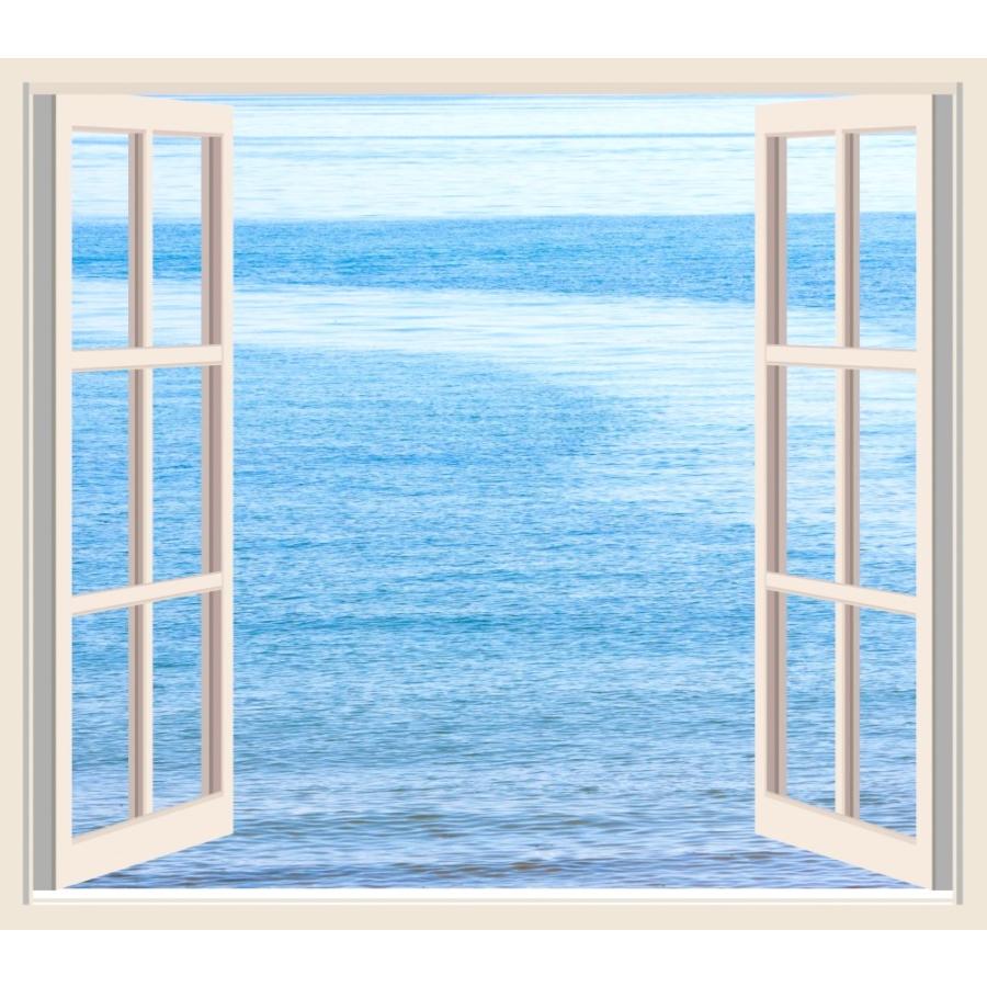 絵画風 壁紙ポスター 窓 窓の景色 窓枠 海 オーシャンビュー キャラクロ Wnd 003s2 594mm 524mm Wnd 003s2 レアルインターショップ 通販 Yahoo ショッピング
