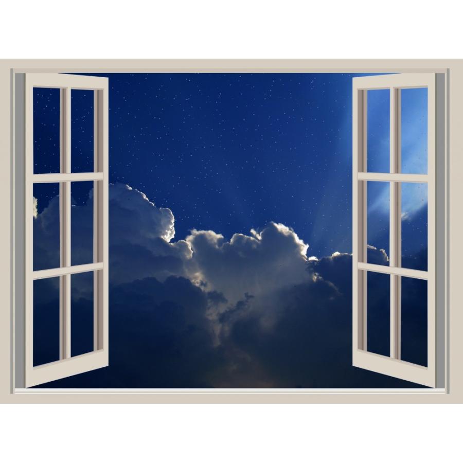 絵画風 壁紙ポスター 窓 窓の景色 窓枠 星空 夜空 キャラクロ Wnd 004s2 594mm 442mm Wnd 004s2 レアルインターショップ 通販 Yahoo ショッピング