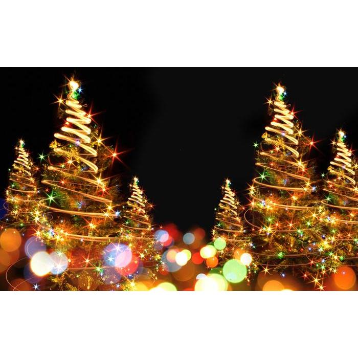 絵画風 壁紙ポスター (はがせるシール式) クリスマス ツリー X'mas