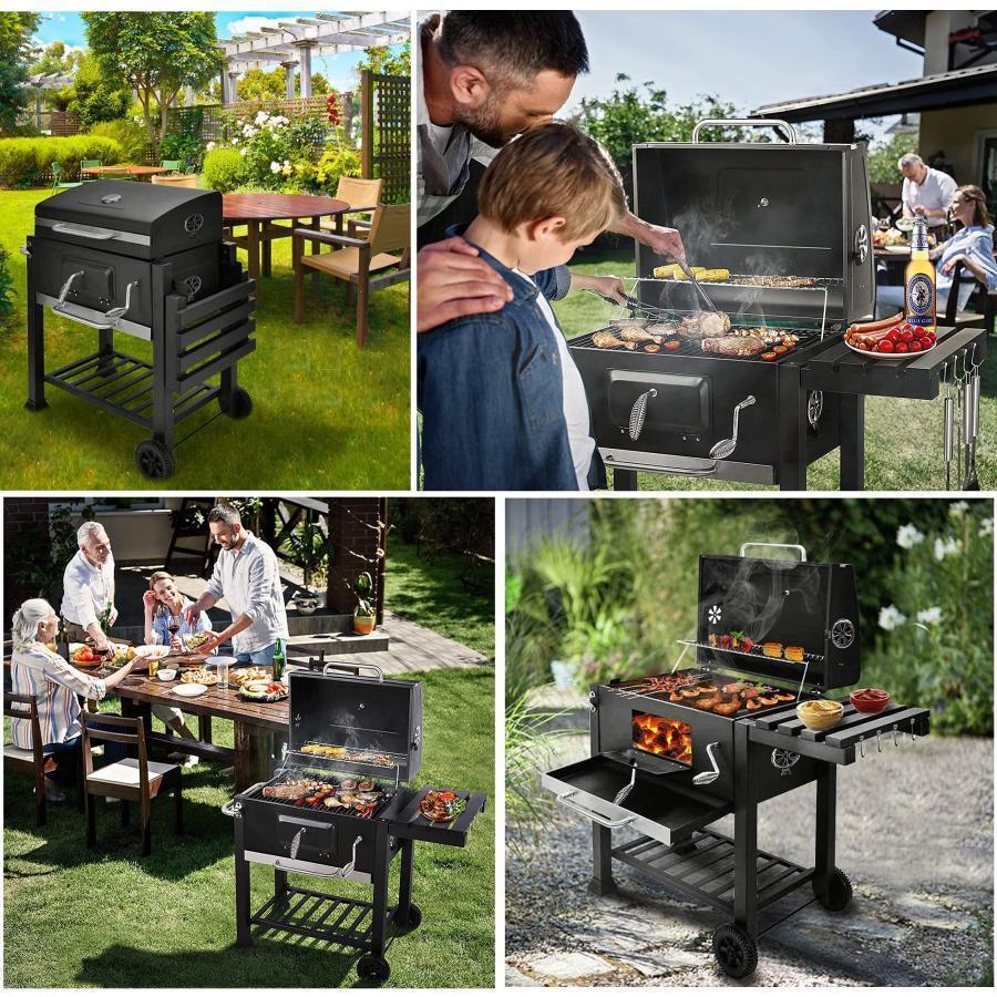 バーベキューグリル 屋外 大型 キャンプ バーベキューコンロ 焚き火台 5~20人用 アウトドア用 蓋付き カバー付き バーベキューグリル 屋外 大型 キャンプ バーベキューコンロ 焚き火台 20人用 アウトドア用 蓋付き カバー付き