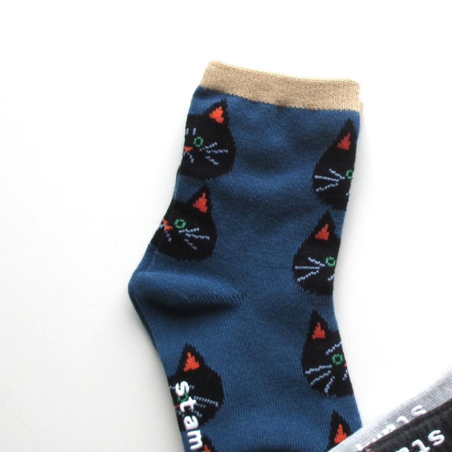3Pソックス 靴下 stample クロネコだいすきショートソックス 3足組 16-18cm 19-21cm | stample | 01
