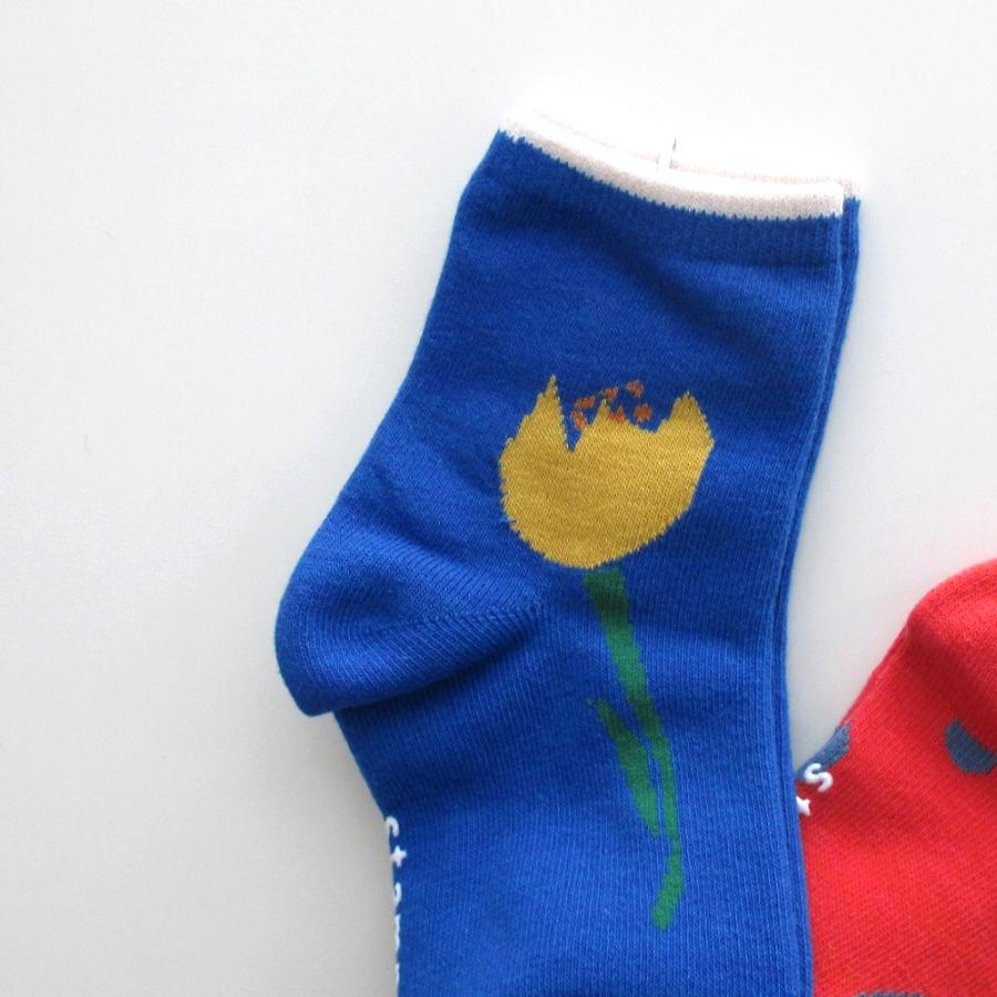 3Pソックス 靴下 stample レトロフラワーショートソックス 3足組 13-15cm 16-18cm | stample | 01