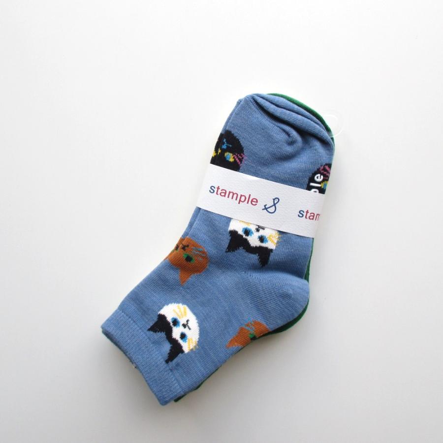 3Pソックス 靴下 stample ネコばっかりショートソックス 3足組 | stample | 02