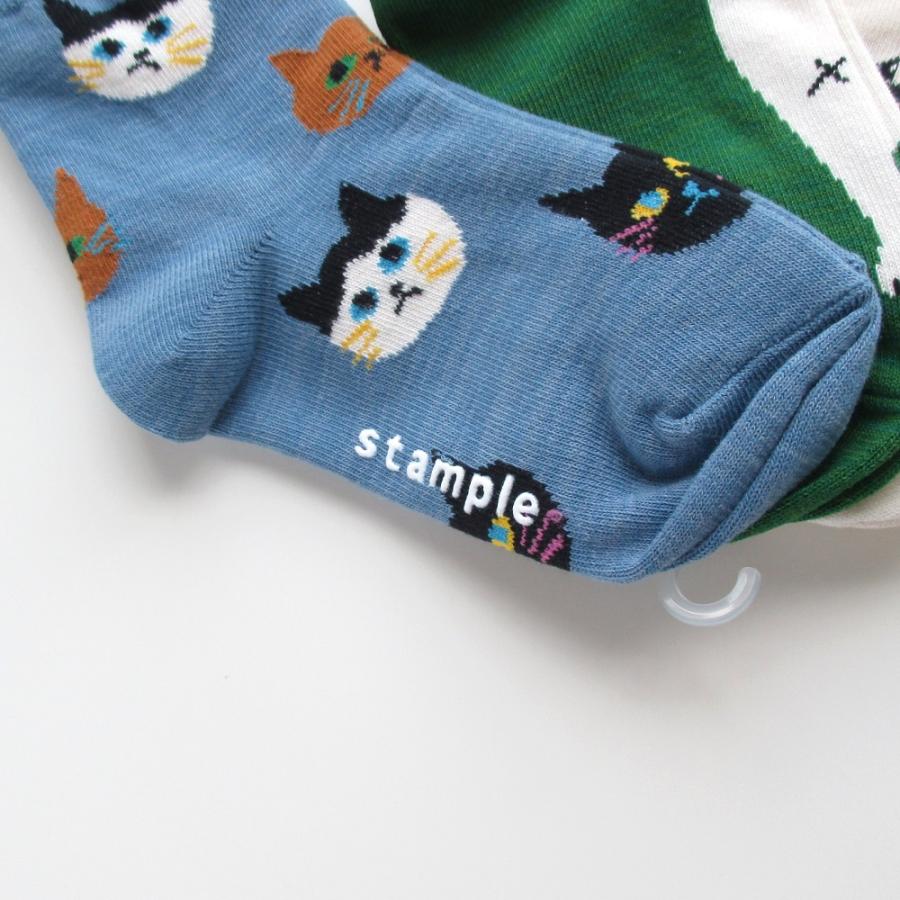 3Pソックス 靴下 stample ネコばっかりショートソックス 3足組 | stample | 03