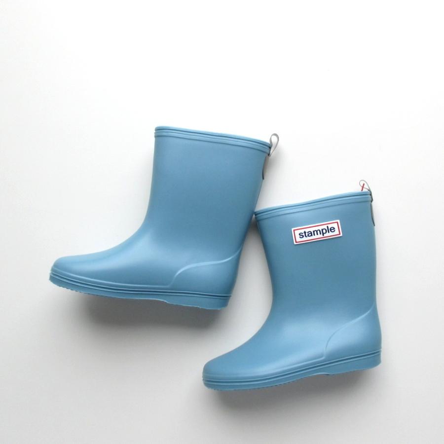 SALE 50%OFF レインブーツ レインシューズ stample ミドルレインブーツ スモークブルー ネイビー スモークピンク ターコイズ 16~20cm 長靴 日本製 | stample | 01