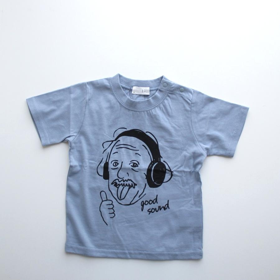 30%OFF b-ROOM ビールーム 偉人プリント半袖Tシャツ ブルーグレー  