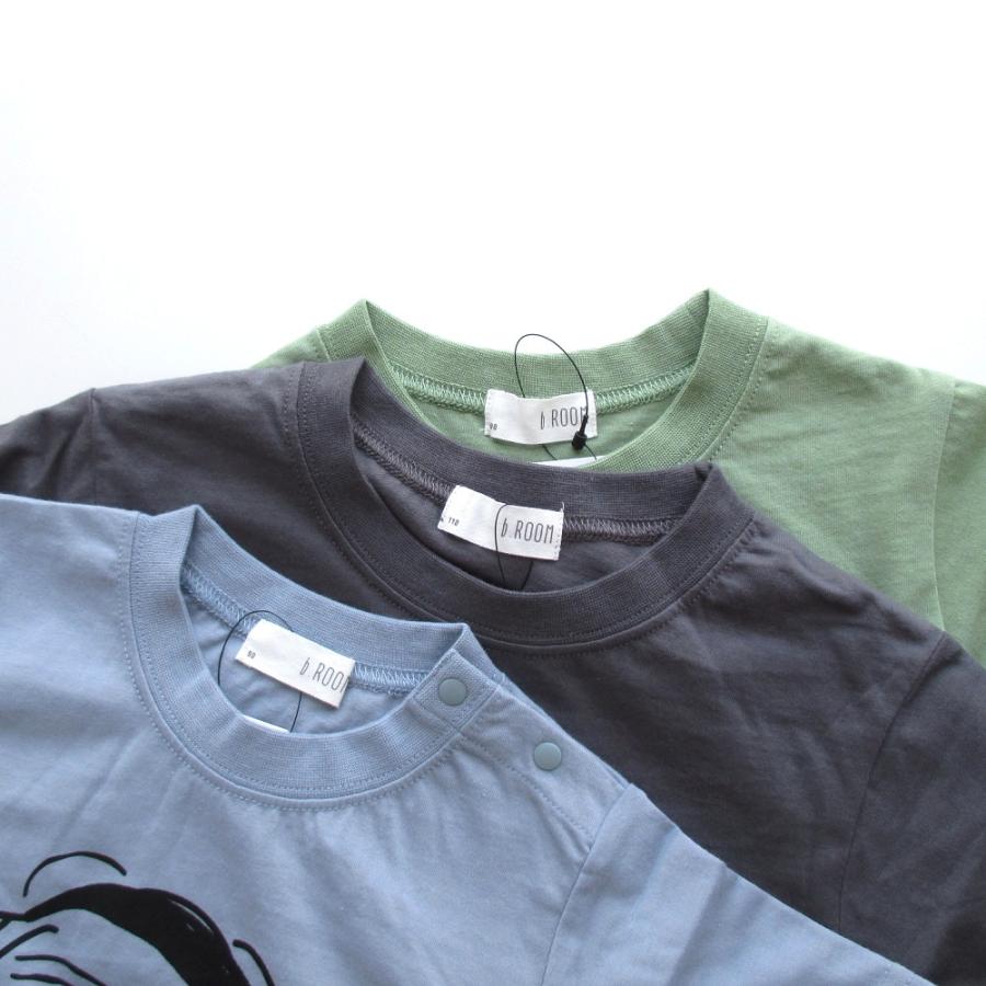 30%OFF b-ROOM ビールーム 偉人プリント半袖Tシャツ ブルーグレー  