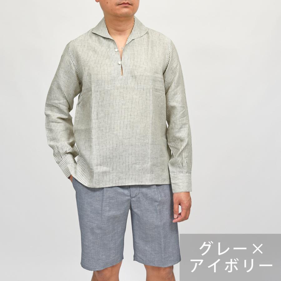 Massimo d'Augusto（マッシモ ダウグスト）ALAMARI リネン ストライプ