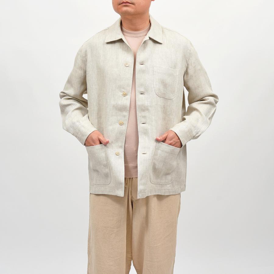 Salvatore Piccolo（サルヴァトーレ ピッコロ）WORK JACKET リネン ツイル ワークシャツジャケットの画像