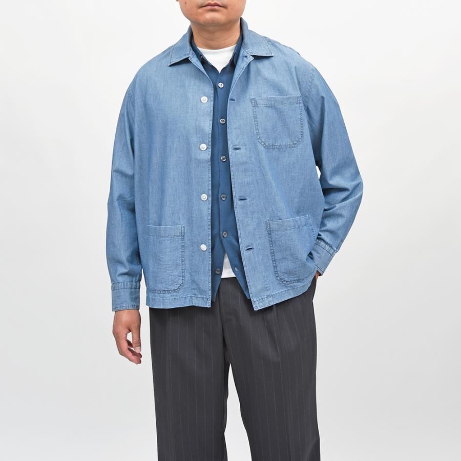 Salvatore Piccolo（サルヴァトーレ ピッコロ）WORK JACKET コットン シャンブレー ワークシャツジャケットの画像