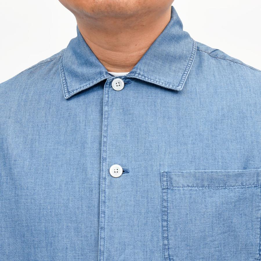Salvatore Piccolo（サルヴァトーレ ピッコロ）WORK JACKET コットン シャンブレー ワークシャツジャケットの画像