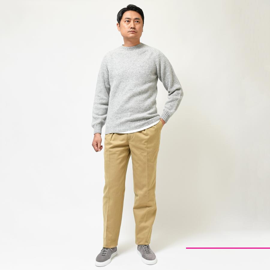 Fumiya Hirano THE TROUSERS フミヤヒラノ トラウザーズ HARRISONS コットンツイル サイアジャ 2インプリーツ ドレスパンツ REGENT｜realclothing｜02