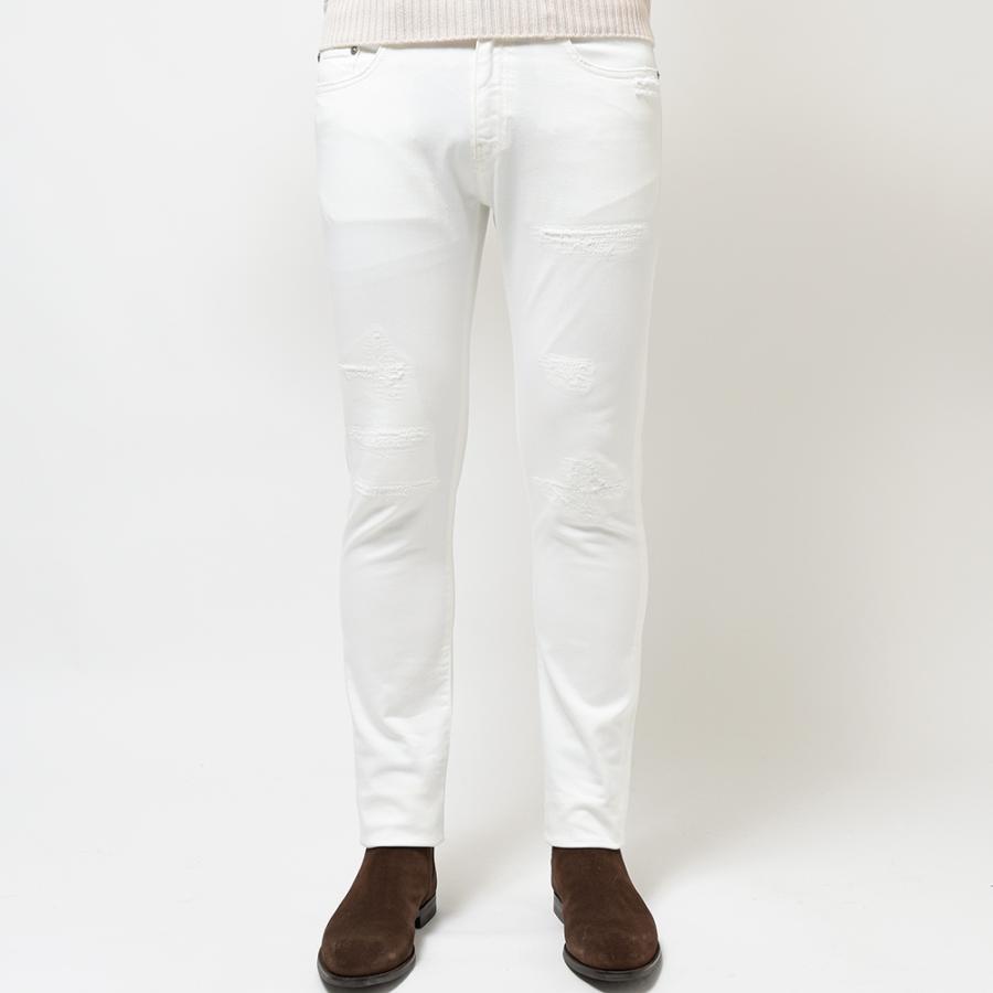 極美品PT TORINO ストレッチホワイトデニム PT TORINO DENIM ピーティートリノデニム コットン ストレッチ