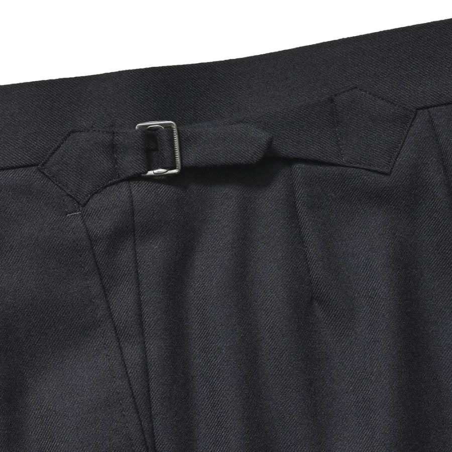 Fumiya Hirano THE TROUSERS フミヤヒラノトラウザーズ ウール ライトフランネル サイドアジャスター 2インプリーツ ドレスパンツ REGENT_11