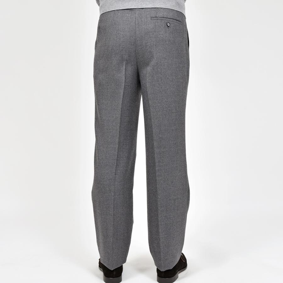 Fumiya Hirano THE TROUSERS フミヤヒラノトラウザーズ ウール ライトフランネル サイドアジャスター 2インプリーツ ドレスパンツ REGENT_2