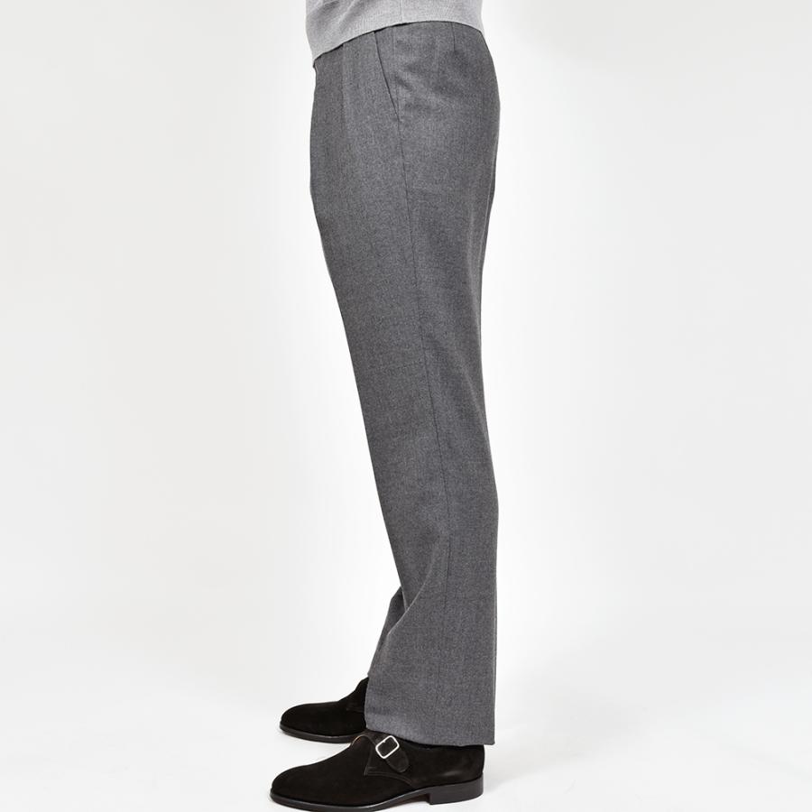 Fumiya Hirano THE TROUSERS フミヤヒラノトラウザーズ ウール ライトフランネル サイドアジャスター 2インプリーツ ドレスパンツ REGENT_3