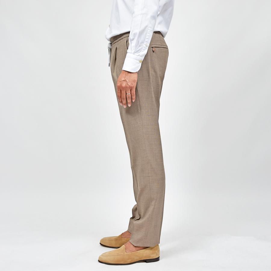 PT TORINO（ピーティー トリノ）トラベルライトウール 1プリーツシャーリングパンツ SOFT FIT/MA31の画像