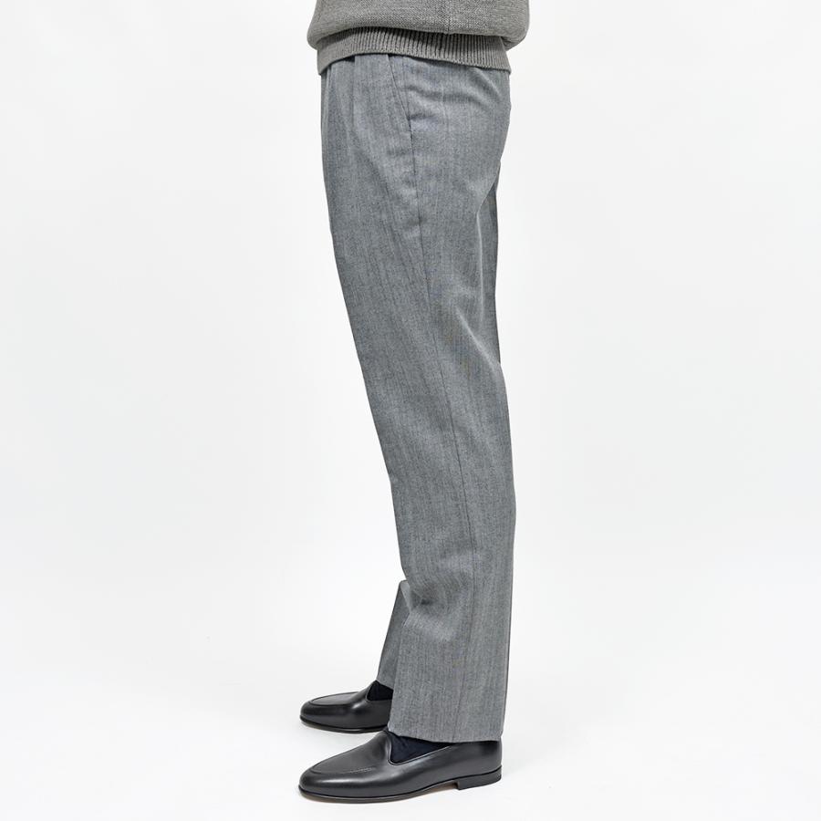 Fumiya Hirano THE TROUSERS（フミヤヒラノトラウザーズ）REGENT ウール ピンヘッド サイドアジャスター 2インプリーツ ドレスパンツの画像