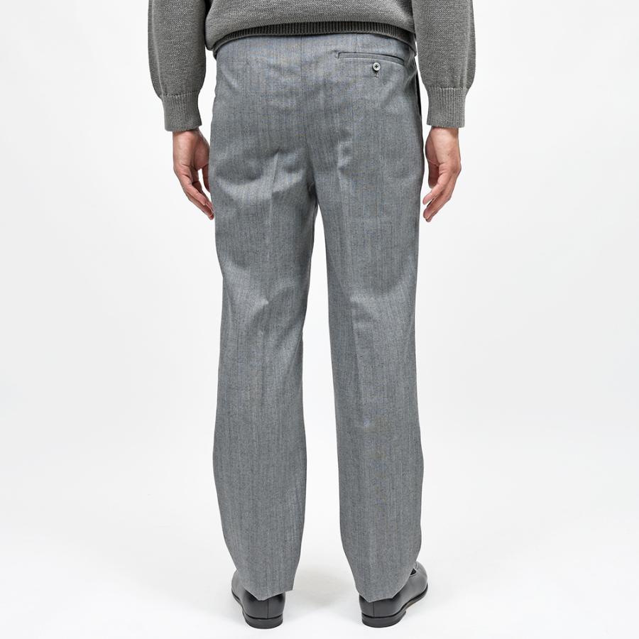 Fumiya Hirano THE TROUSERS（フミヤヒラノトラウザーズ）REGENT ウール ピンヘッド サイドアジャスター 2インプリーツ ドレスパンツの画像