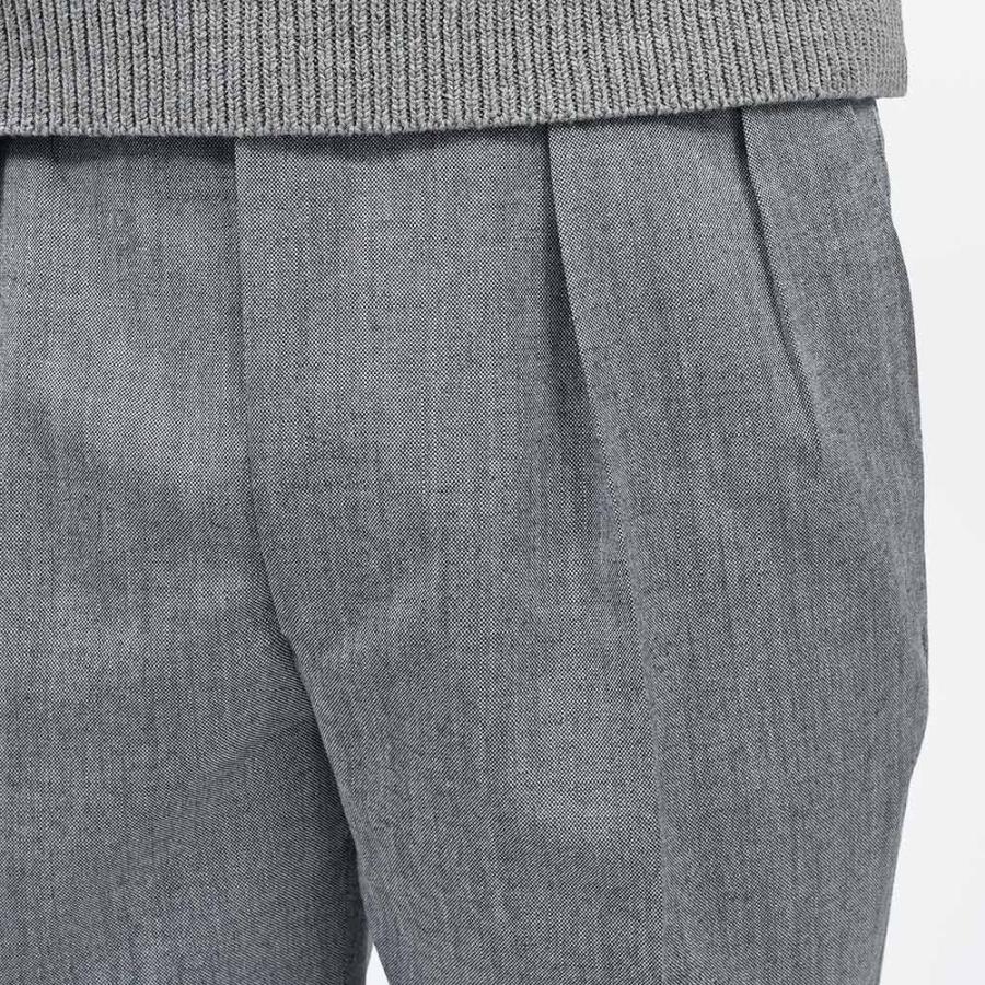 Fumiya Hirano THE TROUSERS（フミヤヒラノトラウザーズ）REGENT ウール ピンヘッド サイドアジャスター 2インプリーツ ドレスパンツの画像