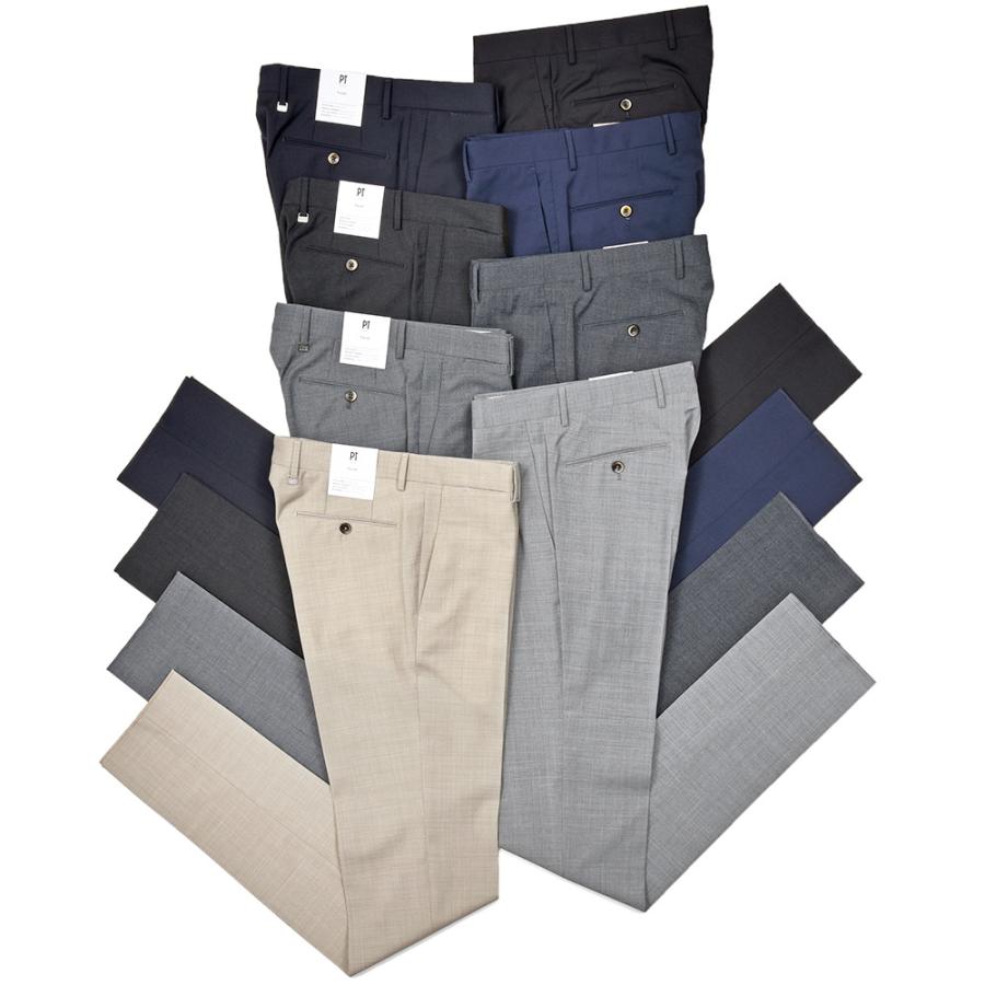 【美品】PT トリノ TRAVEL ドローコード トラベルパンツ 46 グレー PT TORINO（ピーティートリノ）Travel ウォッシャブルテクノウール