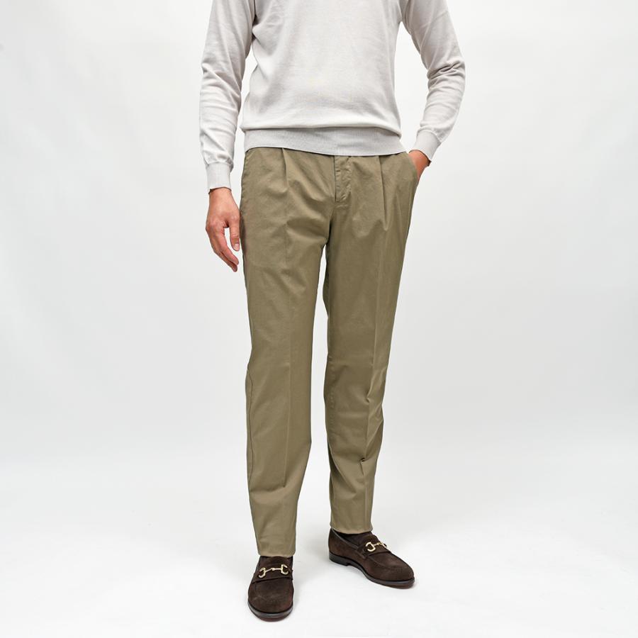 PT TORINO（ピーティートリノ）コットンストレッチ ギャバジン 1プリーツパンツ UNION FIT/PU42の画像