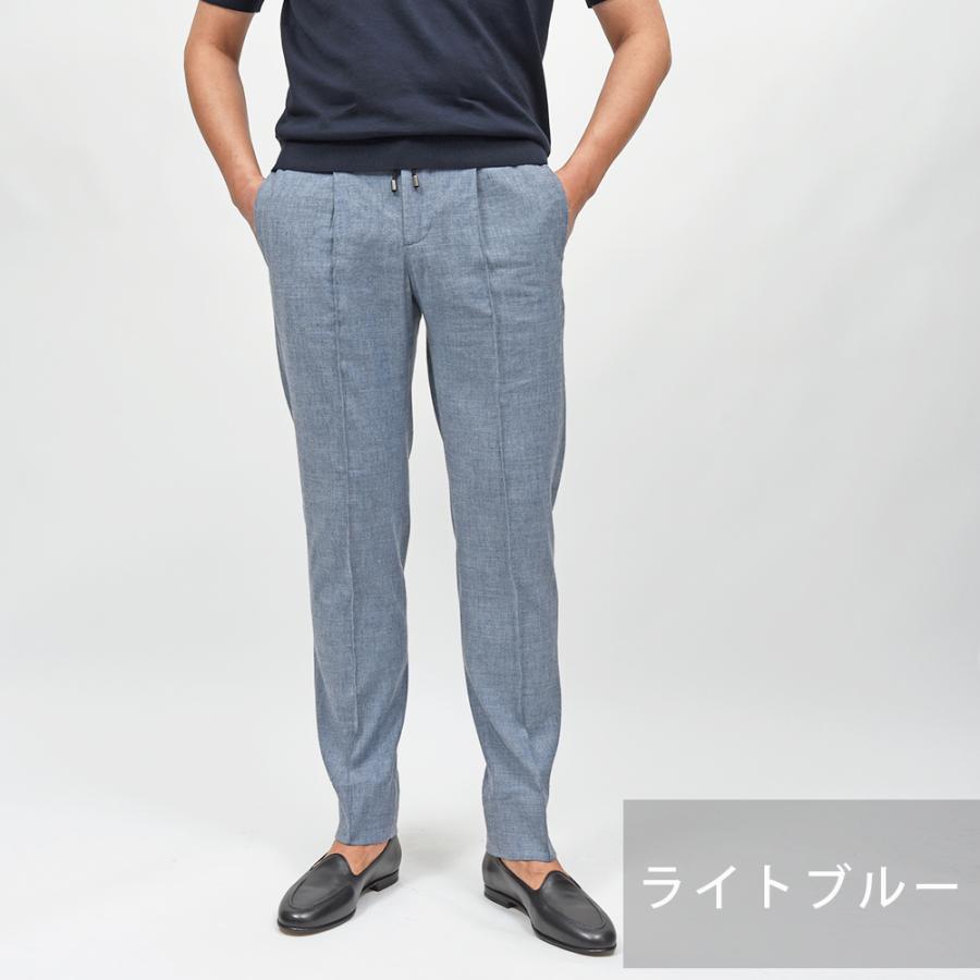 giabsarchivio（ジャブスアルキヴィオ）別注MASACCIO テクノリネン ストレッチ ウォッシャブル セットアップ対応 1プリーツパンツ A4360の画像