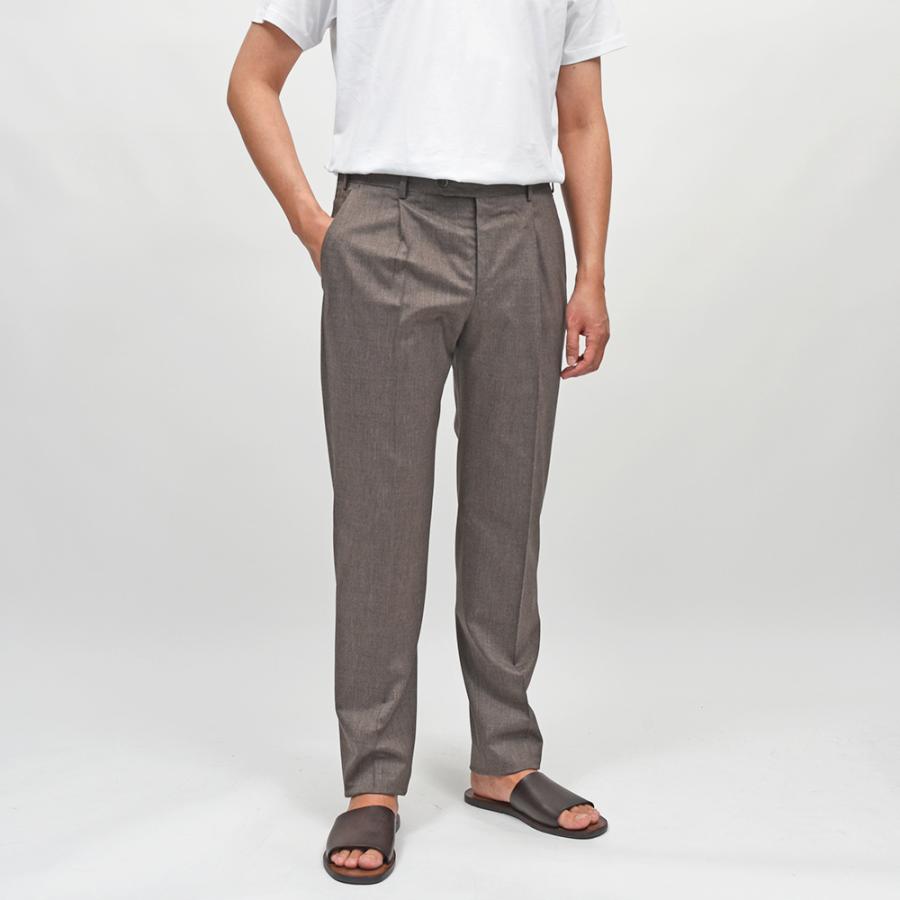 PT TORINO（ピーティートリノ）ヴァージンウールコットン ストレッチ オックス 1プリーツパンツ UNION FIT/MA38の画像