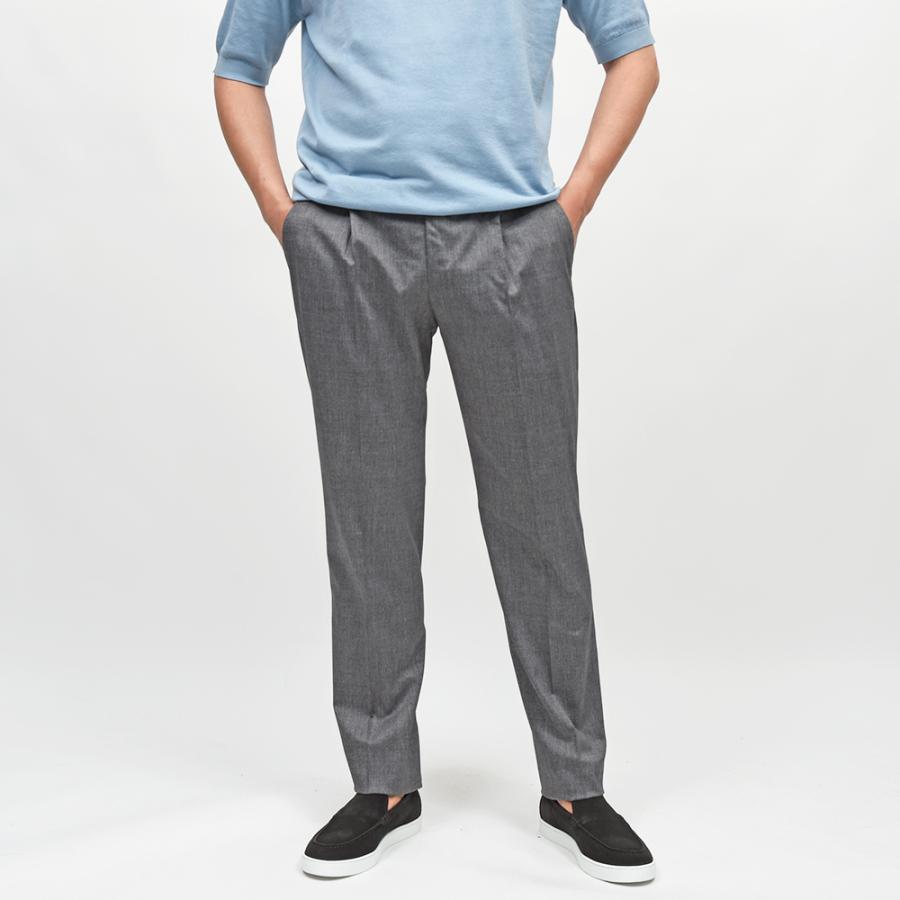 PT TORINO（ピーティートリノ）ヴァージンウールコットン ストレッチ オックス 1プリーツパンツ UNION FIT/MA38の画像