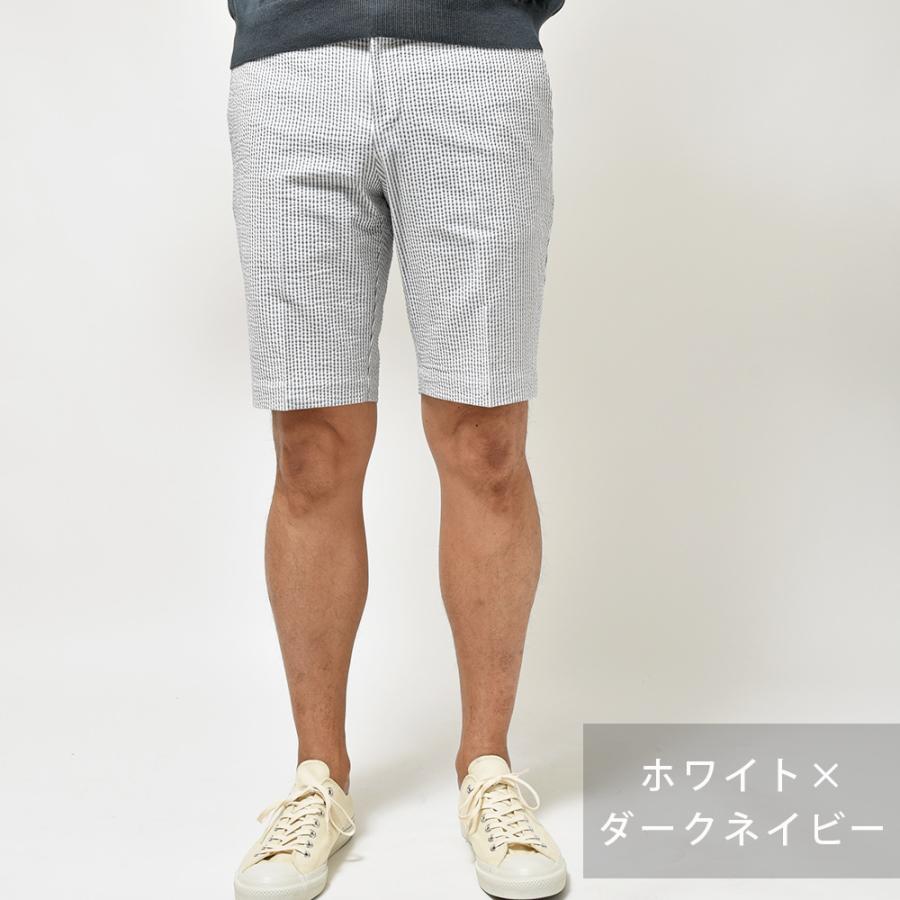 PT TORINO ピーティー トリノ コットン ストレッチ シアサッカー ストライプ ノープリーツ ショートパンツ BERMUDA/EX27｜realclothing｜03