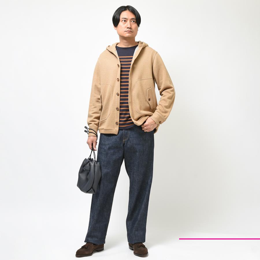 STILE LATINO スティレ ラティーノ BRISTOL カシミヤ ヴァージンウール コットン フーデット ニットブルゾンの画像