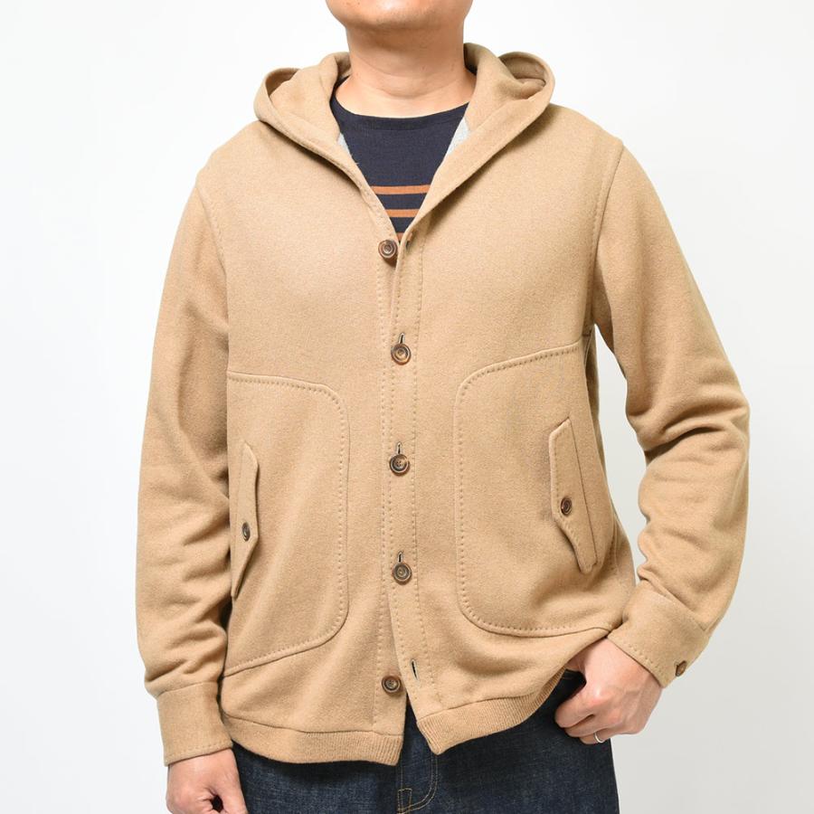 STILE LATINO スティレ ラティーノ BRISTOL カシミヤ ヴァージンウール コットン フーデット ニットブルゾンの画像