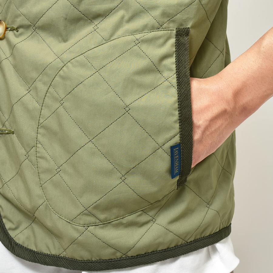 LAVENHAM ラベンハム COTTON UNWADDED GILET ドライワックスコットン