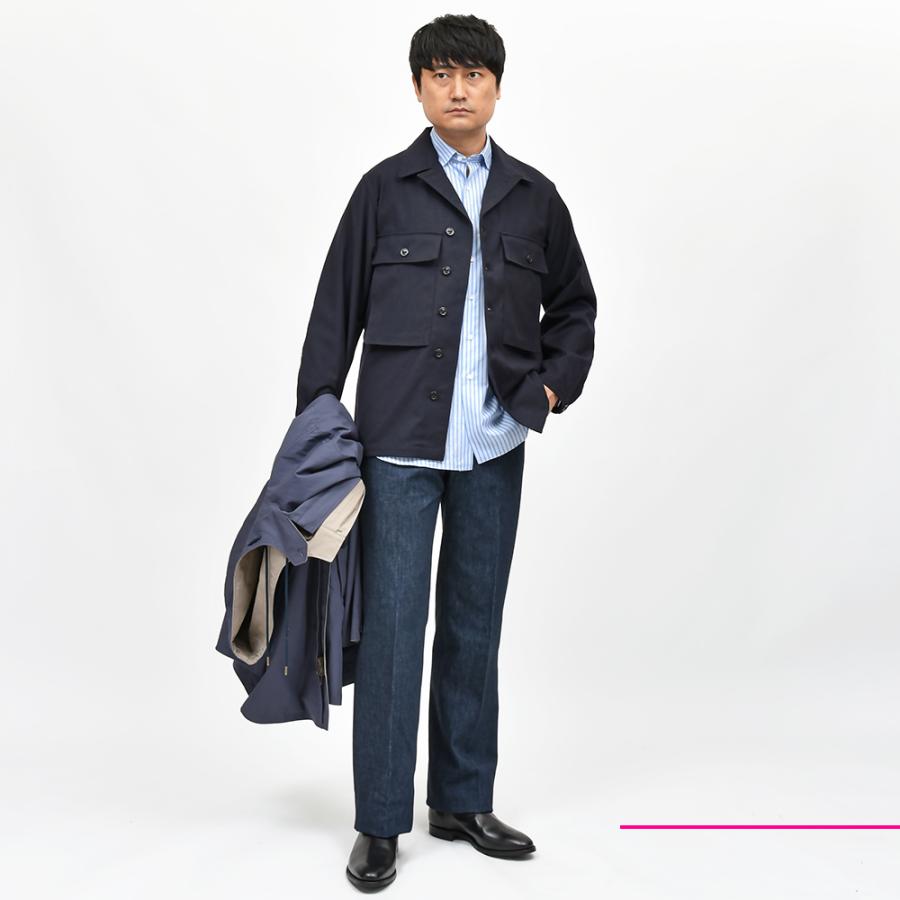 COHERENCE コヒーレンス VERNON-D ウール ツイル ROVER WOOL TWILL ミリタリーシャツジャケットの画像