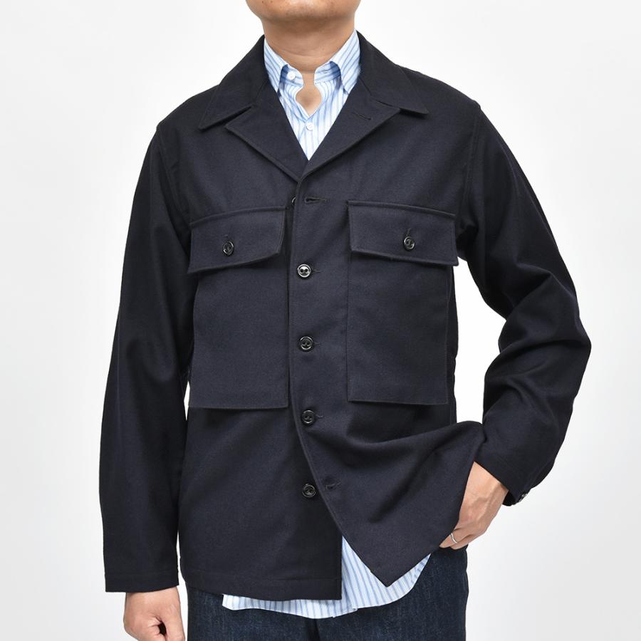 COHERENCE コヒーレンス VERNON-D ウール ツイル ROVER WOOL TWILL ミリタリーシャツジャケットの画像