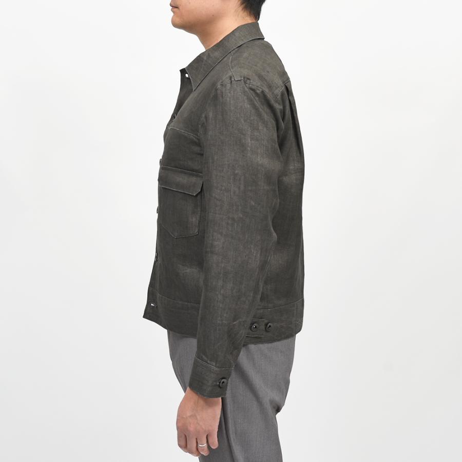 Jeanik（ジーニック）墨染めリネン 2ndタイプ トラッカージャケットの画像