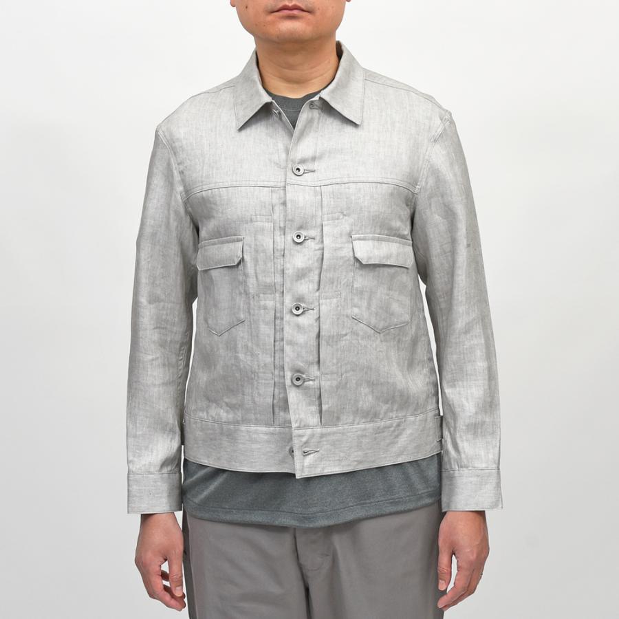 Jeanik（ジーニック）墨染めリネン 2ndタイプ トラッカージャケットの画像