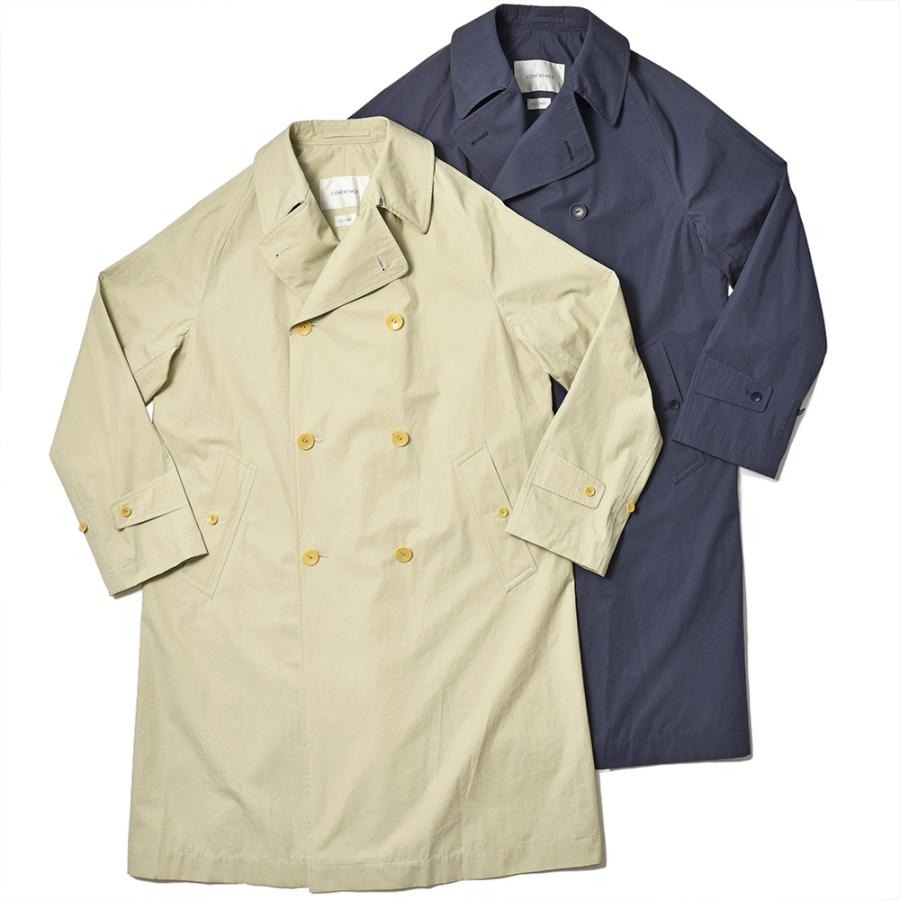 COHERENCE コヒーレンス FOUFOU II コットン ライトウエイトポプリン 撥水 ダブルブレストコート | 