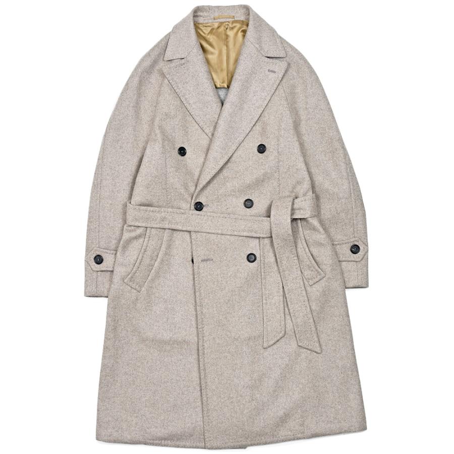 TITO ALLEGRETTO（ティト アレグレット）ウールカシミヤコットン ダブルフェイス ベルテッド ラグランスリーブ ダブルコート | 