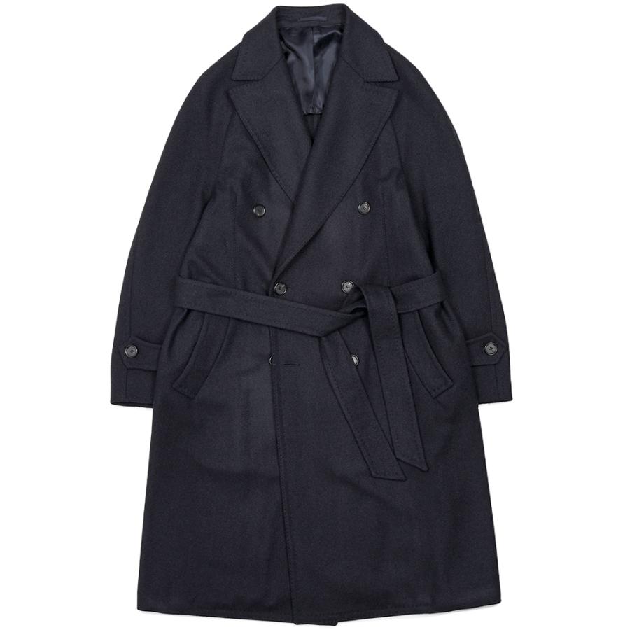 TITO ALLEGRETTO（ティト アレグレット）ウール カシミヤ ツイル ベルテッド ラグランスリーブ ダブルコート | 