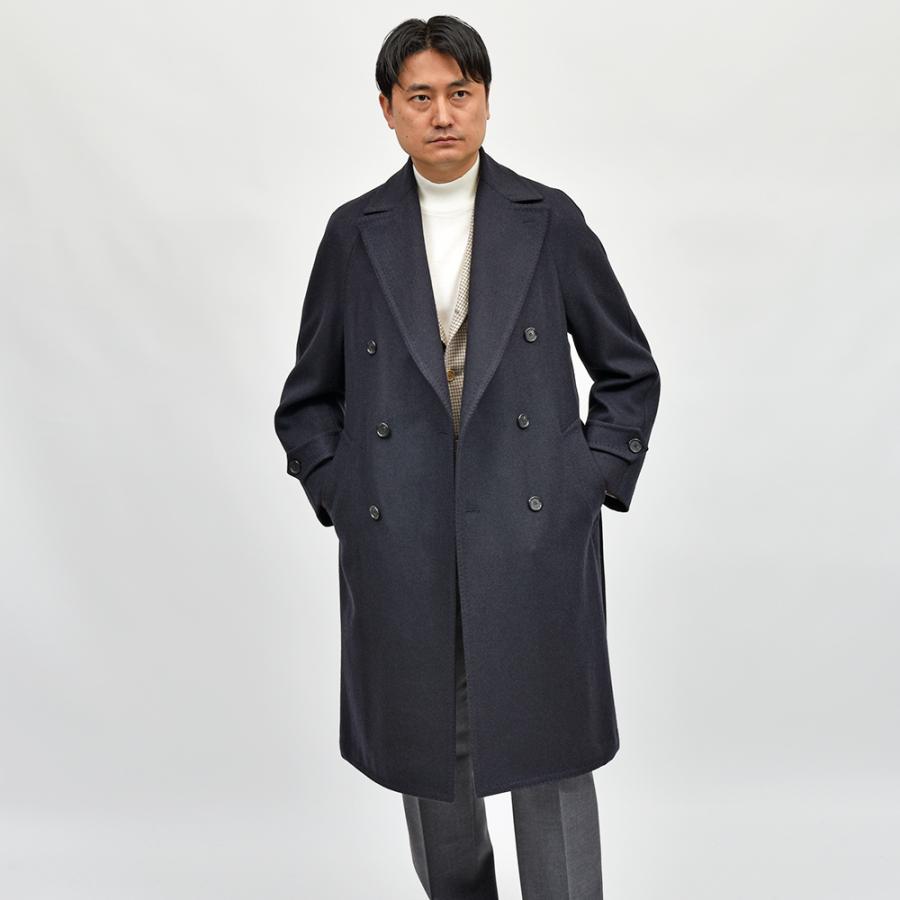 TITO ALLEGRETTO（ティト アレグレット）ウール カシミヤ ツイル ベルテッド ラグランスリーブ ダブルコート |  | 02