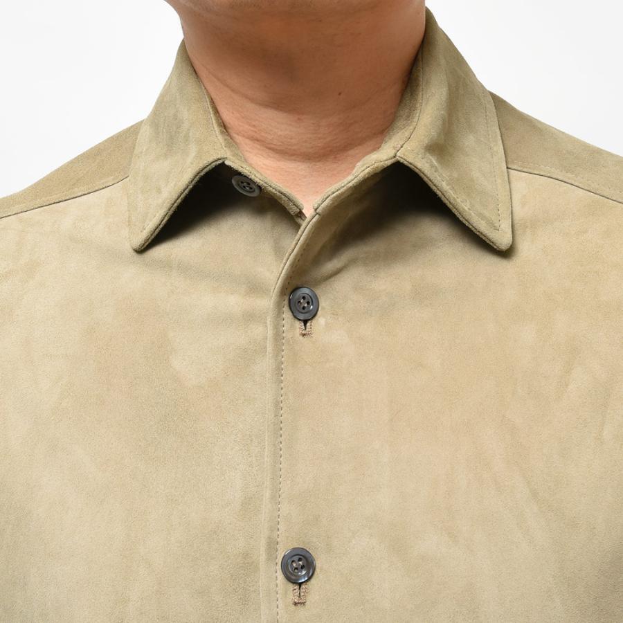 EMMETI エンメティ ring別注 RING SHIRT ゴート スエード レザーシャツブルゾンの画像