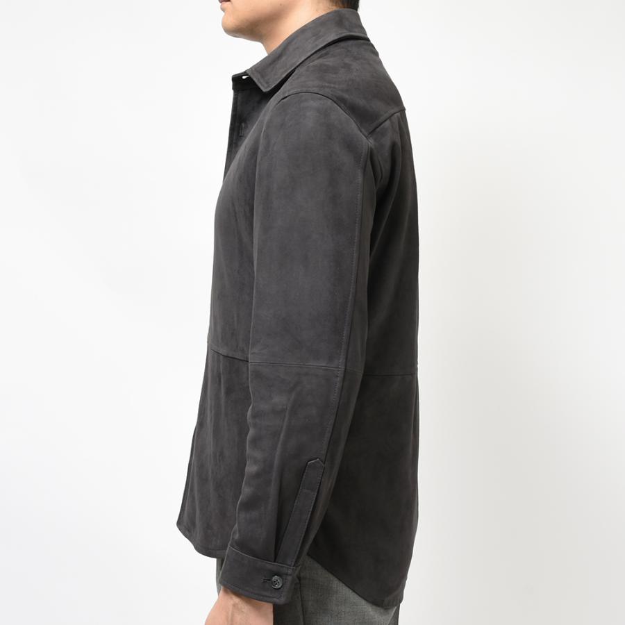 EMMETI エンメティ ring別注 RING SHIRT ゴート スエード レザーシャツブルゾンの画像