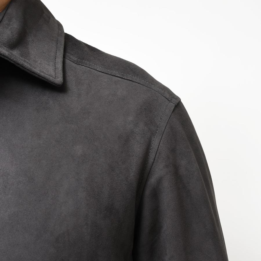 EMMETI エンメティ ring別注 RING SHIRT ゴート スエード レザーシャツブルゾンの画像