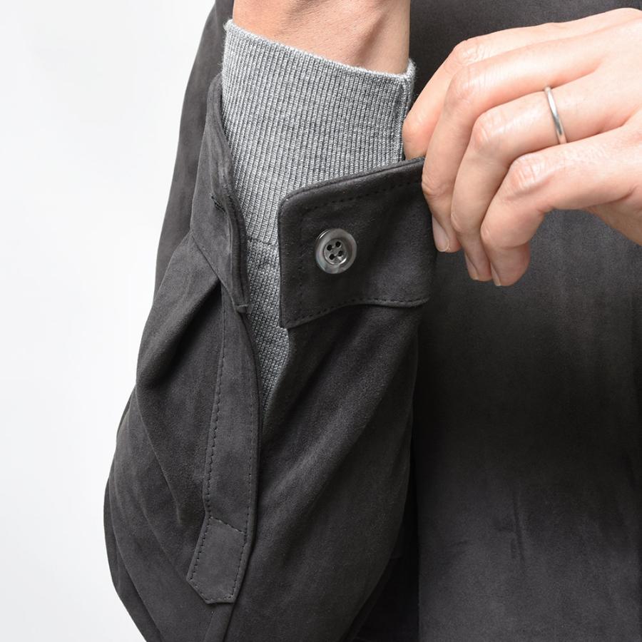 EMMETI エンメティ ring別注 RING SHIRT ゴート スエード レザーシャツブルゾンの画像