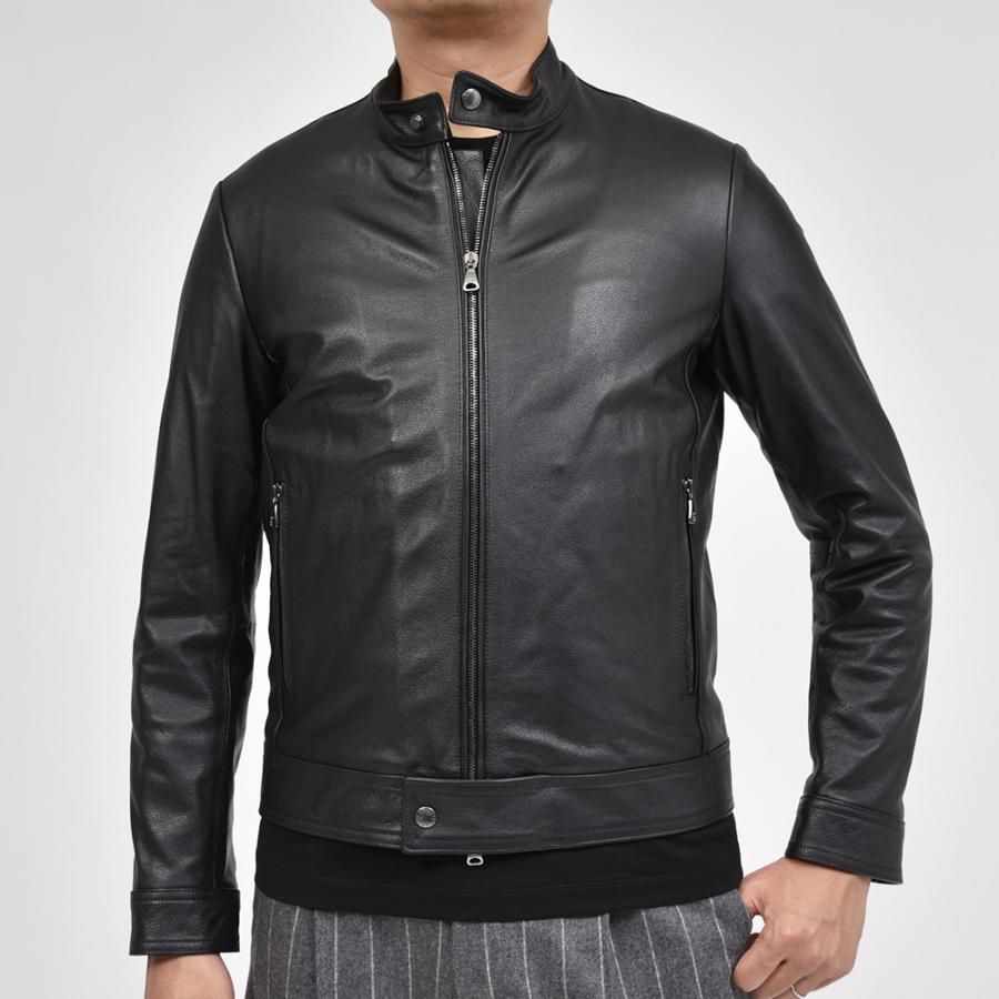 EMMETI エンメティ ANDREA アンドレア SP CALF SKIN シュリンクレザー ガンメタジップ 中綿入り シングルライダースジャケット EMMETI エンメティ ANDREA アンドレア SP CALF SKIN シュリンクレザー ガンメタジップ 中綿入り シングルライダースジャケット