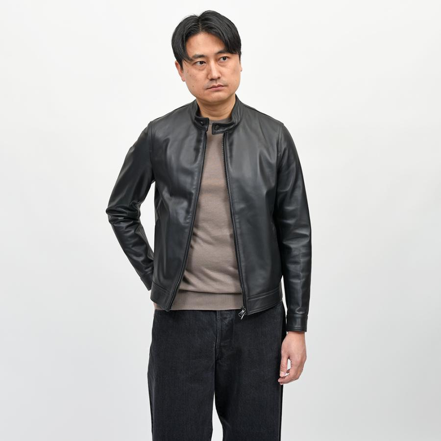 EMMETI（エンメティ）JURI SPレザー ラムナッパレザー ライダースジャケットの画像
