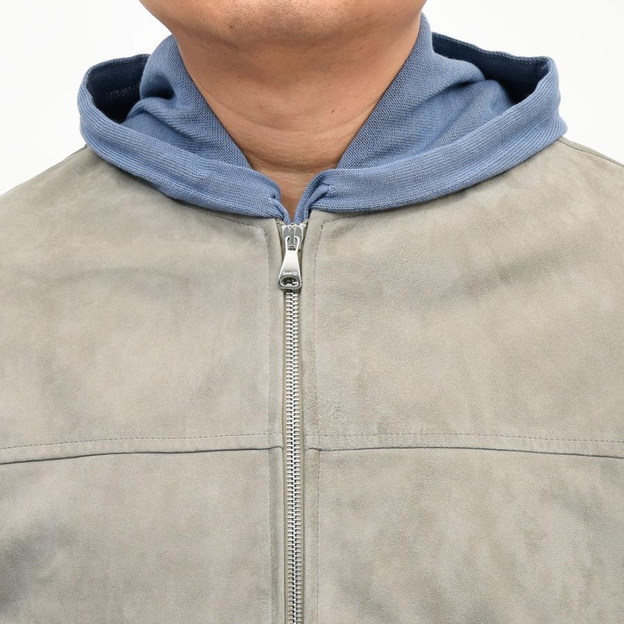 EMMETI（エンメティ）GILLES2 SPレザー ラムスエード×ポリエステルコットン アワードジャケットの画像