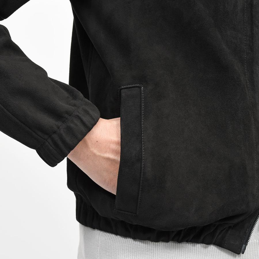 EMMETI（エンメティ）JAYDON SPレザー ラムスエード フーデッドブルゾンの画像