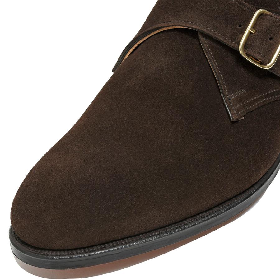 Crockett＆Jones クロケットアンドジョーンズ COMPTON コンプトン カーフスエード モンクストラップ シューズの画像
